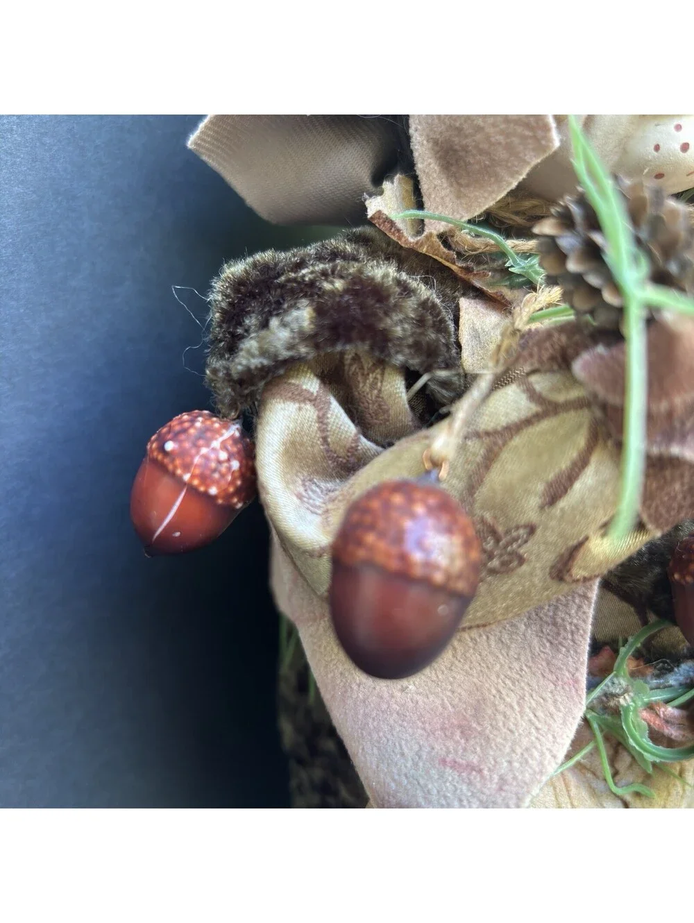 Vintage Elf Fairy Acorn Fall Autumn Troll Gnome Christmas Ornament Folk Art
